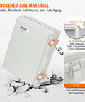 Rugged Weather Resistant Junction Box With Hinged Lid And Stainless Steel Lock ABS Plastic Enclosure IP67 Dust And Waterproof Large 16.93 x 12.99 x 7.09 Inch Interior For Wiring And Electrical Components, thickened ABS material