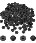 108 Pieces Plastic Screw Cap Covers For 7 To 8mm Flat Phillips Screws 12mm Outer Diameter 8mm Inner Diameter 3mm Height Black Decorative Hole Plugs PP Material