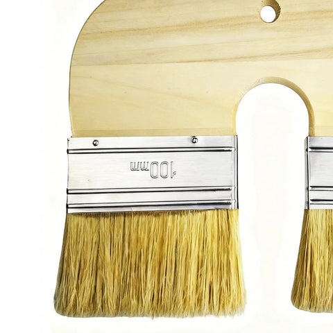 Double Bristle Limewash Brush For Brick Walls And Exterior Surfaces, Easy To Use Limewash Applicator With Pro Grade Finish