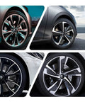 Badass Metal Skull Wheel Center Caps 4 Piece Set Waterproof Self Adhesive Aluminum Hub Covers For Your Rig Universal Black Rim Accessories Bold Ride Upgrade on vehicles.