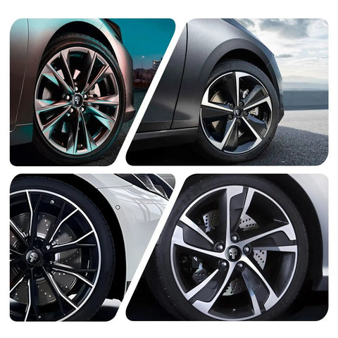 Badass Metal Skull Wheel Center Caps 4 Piece Set Waterproof Self Adhesive Aluminum Hub Covers For Your Rig Universal Black Rim Accessories Bold Ride Upgrade on vehicles.