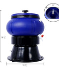 Heavy Duty Metal Parts Tumbler Polisher With 18 Lb Capacity Vibratory Rotary Cleaner For Industrial Finishing And Parts Cleaning, Smooth Polishing Action, 120V Motor, Durable Bowl, Built Tough For Pros And DIY Shops