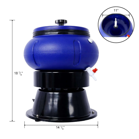 Heavy Duty Metal Parts Tumbler Polisher With 18 Lb Capacity Vibratory Rotary Cleaner For Industrial Finishing And Parts Cleaning, Smooth Polishing Action, 120V Motor, Durable Bowl, Built Tough For Pros And DIY Shops