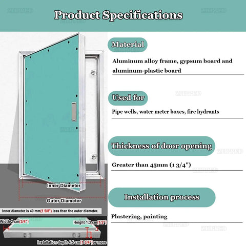 Top Notch Paintable Drywall Access Panel For A Crisp Wall Or Ceiling Finish Hides Messy Cables And Ductwork Heavy Duty Aluminum Build specifications