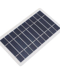 Awesome 5W Solar Panel Charger for Home and Outdoor Security Cameras with monocrystalline cells, top view.