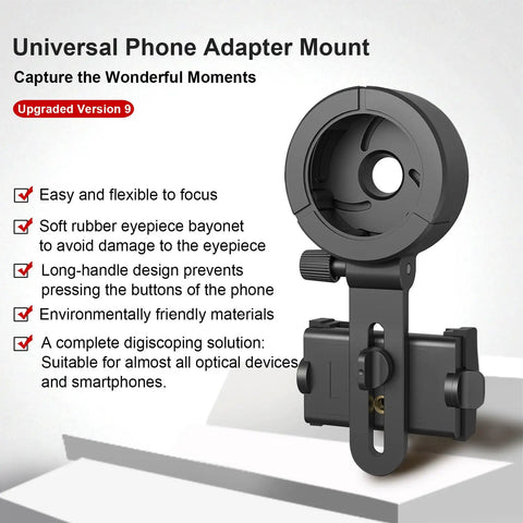 Universal Phone Adapter For Binoculars Monoculars Scopes Telescopes And Microscopes Clip Your Phone For Clear Hands Free Pics