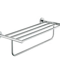 BauCosmopolitan Multi-Towel Rack 510mm Polished Chrome Easy Install Wall Mount Space Saving Organizer That Keeps Towels Dry and Within Reach