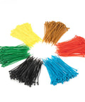 Assorted colorful zip ties from the Colorful Zip Ties 1400 Pack 4 Inch Multicolor Plastic Wire Ties for home office and garden use
