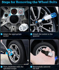 Wheel Lock Removal Kit For BMW 21 Piece Wheel Lock Key Set With Anti Theft Nut Socket instruction steps for removal.