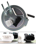 Direct Fit Drop-In Electric Fuel Pump Module With Sending Unit For 2015-2020 Cadillac Escalade Chevrolet Tahoe GMC Yukon V8 5.3L 6.2L OEM-Grade Replacement SP6750M E4104M top view showing connectors and fittings