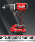 Brushless Cordless Drill Driver Kit With Two Batteries And Charger, 1/2 Inch Ratcheting Chuck, side view