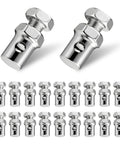 20 Pack Throttle And Brake Cable Ends One Eighth Inch Crimp Clamp Clutch Lock End Caps Repair Kit Universal Fit for Bicycle Motorcycle Go Kart
