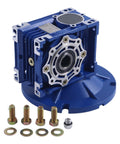 MRV040 Worm Gear Speed Reducer 100 To 1 Ratio With 56C Mounting Flange Hollow Shaft 0.15 HP Input At 1750 RPM 257 Lb In Output Torque