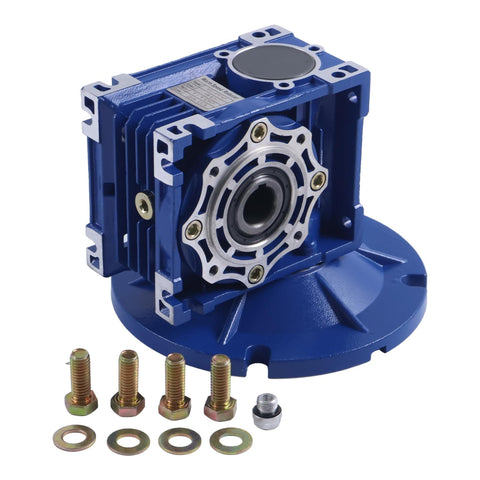 MRV040 Worm Gear Speed Reducer 100 To 1 Ratio With 56C Mounting Flange Hollow Shaft 0.15 HP Input At 1750 RPM 257 Lb In Output Torque