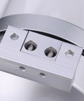 Close-up view of the aluminum mount for Wall Mounted Coffee Bean Dispenser 2 Pack Large Capacity Storage Jar.