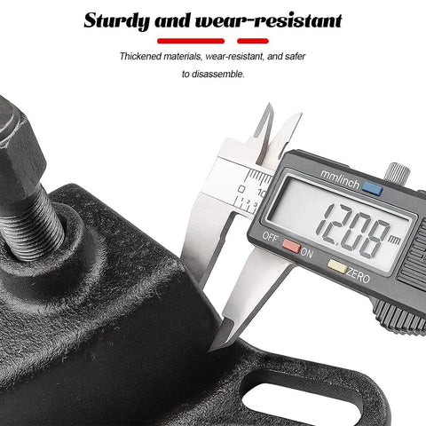 Measurement of Front Hub Installer Puller Tool for Cars and Trucks, Flange Style Axle Remover, Heavy Duty Carbon Steel