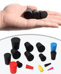 Premium JTAREA 16 Value Kit With Tapered Rubber Stopper Assortment And Colorful Silicone Plugs For Lab Flasks Chemistry Experiments Wear Resistant Solid Seals Not Easy To Deform Durable Stoppers, black and colorful lab stoppers