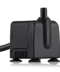 Black Submersible Fountain Pump 120 GPH For Ponds, Fountains, And Birdbaths, Oil Free Ceramic Impeller, side view