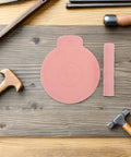 Two Pack Silicone Ice Cream Maker Sleeves Compatible With Ninja Creami Series shown on a wooden surface with tools