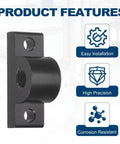 Four Pack M10 T Slot Leg Connector Aluminum Corner Bracket Profile Extrusion Mounting Plate for workbench and shelving black