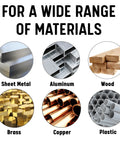 Image showing materials: sheet metal, aluminum, wood, brass, copper, plastic, suitable for Super Durable High Speed Steel Drill Bit.