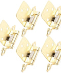 Self Closing Cabinet Door Hinges Heavy Duty Half Size Semi Hidden Steel Spring Loaded for RVs and Campers Cabinet Doors 5 Pack