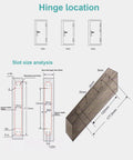 Hinge location diagram showing dimensions for Rock Solid Hydraulic Invisible Door Hinges With Silent Close Mechanism Smooth Riding Zinc Alloy Cabinet Fittings No Sweat Installation Black Pair Heavy Duty Grade.