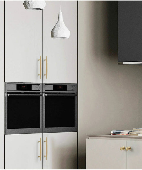 Bow Style Brass Cabinet Pulls For Kitchen And Bath, Easy Install Drawer Handles, Sleek Satin Finish, 128mm Center-To-Center Holes