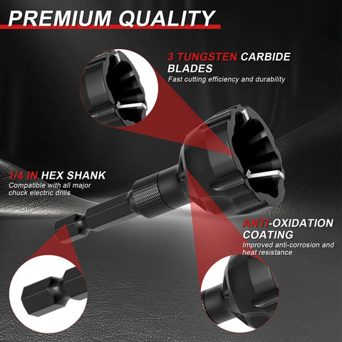 REKCKRUL 2-pack deburring external chamfer tools with tungsten carbide blades, 1/4" hex shank