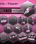 Cordless Electric Scissors For Crafts And Sewing Heavy Duty Fabric Cutter And Cardboard Box Cutter Rotary Shears For Scrapbooking And Carpet Projects Automatic Cutting Tool With Battery And Charger, pink Power set with pink scissors and tools