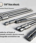 Tough As Nails T15 Security Torx Bits Set Packs Ten 4 Inch Long Magnetic Driver Tips Forged From Heavy Duty S2 Alloy Steel for panel repair