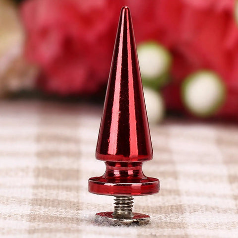 Badass Screw On Metal Spikes, 10x26mm copper tone stud with screw base for leather crafts and fashion DIY projects.