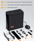 Active Print While Drying Filament Feeder And Dryer For 3D Printers, kit includes fabric cover, tubes, connectors, and base