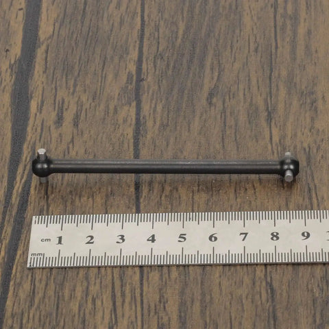 Rear Driveshaft Dogbone 82mm Number 45 Steel For Arrma Outcast Notorious Typhon 6S BLX Upgrade Parts Compatible With ARAC4030 AR310470 Black Heavy Duty Performance For Durable RC Racing Confidence, shown with ruler