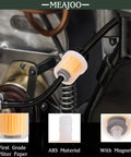 Set Of 6 One Quarter Inch Gas Inline Fuel Filters With Magnets, Universal Fit, attached to engine showcasing ABS material