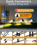 Low Voltage Landscape Lights 5W 500LM Outdoor LED Spot Lights 6 Pack shown during easy installation with quick connectors.