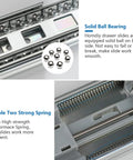 Detailed view of 10 Pairs 16 Inch Soft Close Drawer Slides Full Extension Ball Bearing Cabinet Slides showing ball bearing and spring mechanism.