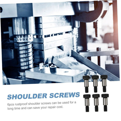 Shoulder Screws Set Six Piece Heavy Duty Plow Bolts And Nuts Kit for DIY wood and metal projects, steel bolts with hex socket