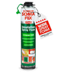 Expandable Polyurethane Spray Foam Insulation For Superior Heat And Sound Control Knock Out Drafts Keep Your Place Tight And Cozy Reliable Gap Filler For Walls Ceilings And Roofs Requires Foam Gun Sold Separately in a 29 oz can with application instructions.