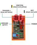 6 Pin AC CDI Box Replacement For Gy6 50cc To 250cc Engines showing internal wiring and connections labeled for functionality.