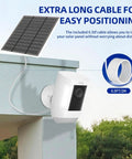Outdoor Camera Solar Panel Charger 5W 5V With USB C And Plug For Spotlight Cam Plus And Stick Up Cam Pro Waterproof IP65 on roof