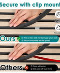8 Pcs LED Recessed Light Kit Touch Control Dimmable 3000K Warm COB Strip Lighting shown with clip mount securing panel.