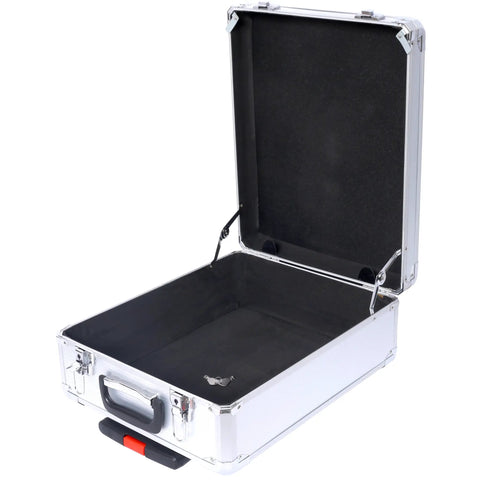 Open silver rolling toolbox from Complete 899 Piece Home Repair Tool Set With Rolling 4 Drawer Toolbox Case In Silver Finish Pro Grade Hand Tools