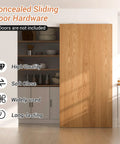 32 Inch Concealed Sliding Barn Door Hardware Kit With Two Soft Close Mechanisms Aluminum Hidden Barn Door System For Wall Mount No Floor Track Fits Opening Width 25 Inch Door Not Included Durable Lightweight Aluminum Rails For Quiet Smooth Operation