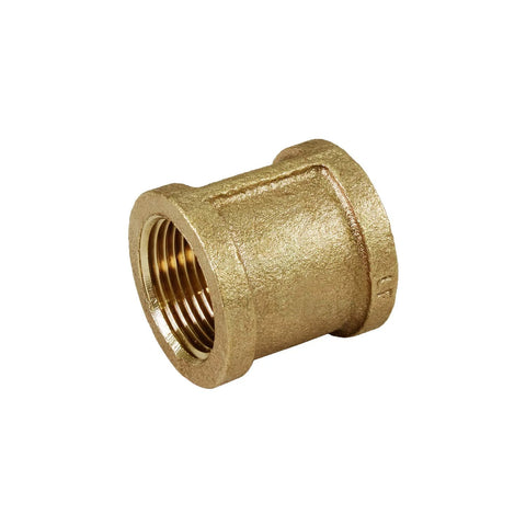 Three Quarter Inch Lead Free Brass Straight Coupling For Plumbing Systems No Lead NSF 61 8 Certified Model BRCP0034 NL By Supply Giant