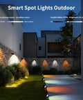 8 Pack Smart RGBW Outdoor Landscape Lights With IP65 Waterproof for colorful garden lighting at night, low voltage control