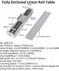 Heavy Duty Built Tough 8 Inch Linear Slide Table With 200mm Stroke And 1605 Ball Screw Fully Enclosed Linear Stage Motion Axis
