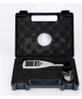 Straight Up Digital Shore Hardness Tester For Rubber And Plastic Using A D E Scale Types in foam case with accessories and manual.