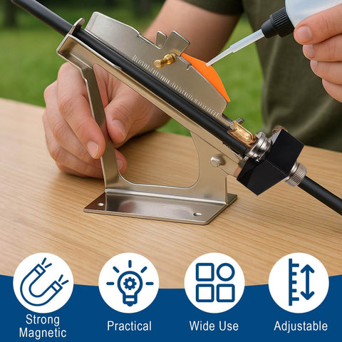 Adjustable Fletching Jig For Archery Tools Kit With Magnetic Clamp, Pro Grade Stainless Steel Arrow Fletching Setup for DIY