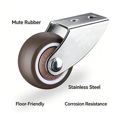 Tough As Nails One Half Inch Caster Wheels Set Of Four Hella Smooth Rubber Sliding Door Bottom Roller Track, stainless steel bracket, mute rubber wheel.